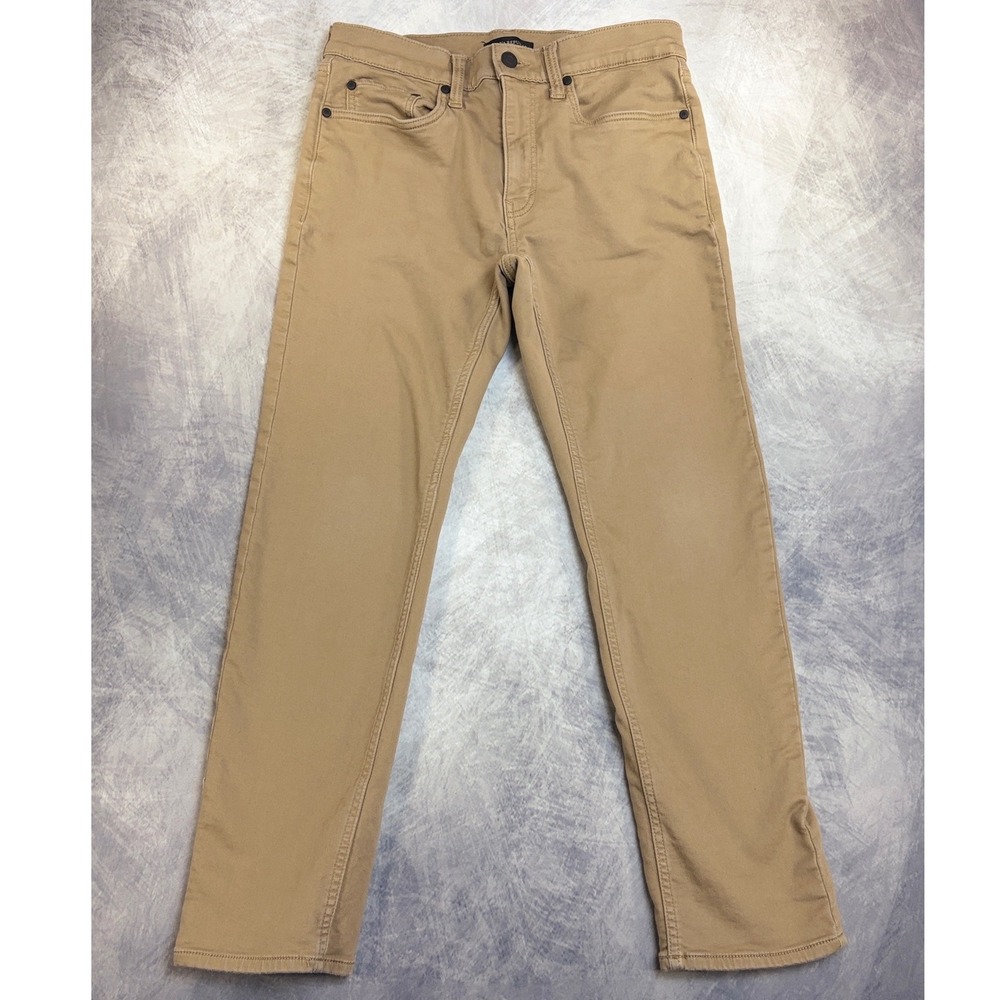 Banana Republic Mens Slim Fit Traveler Pants Khaki Tan Chino 30x29